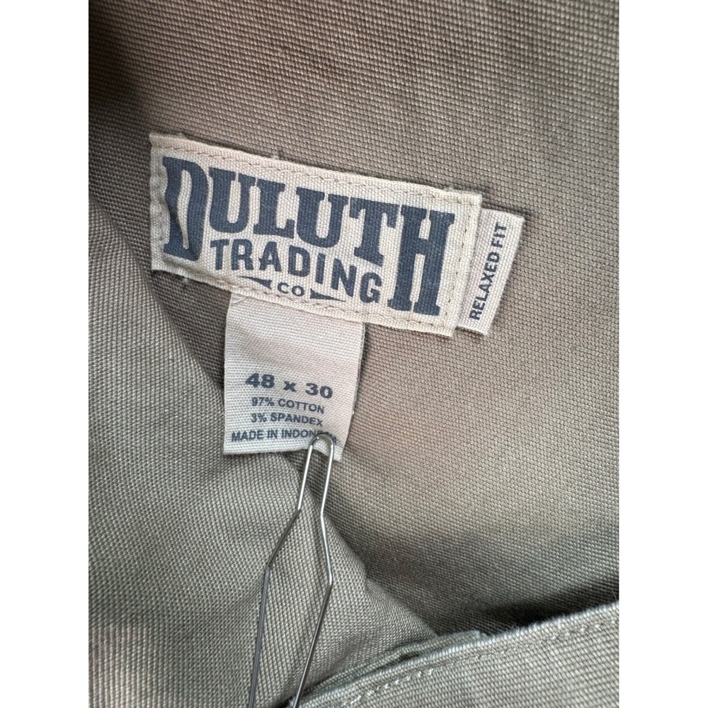 Duluth Trading Co Flex Fire Hose Relaxed Fit Pants Khaki Tan Mens Big 48x30 - Picture 4 of 13